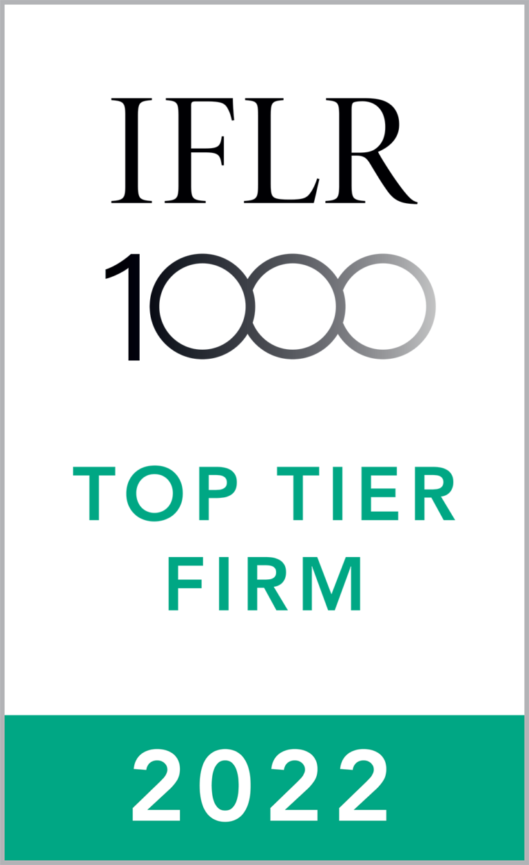 Tier 1 Rankings in all Practice Areas, IFLR 1000 32nd Edition